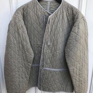 Vintage gray military/utilitarian quilted liner